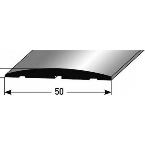 PROVISTON Übergangsprofil Aluminium eloxiert Goldfarbig Breite 50 mm Höhe 4 mm Länge 1000 mm Selbstklebend Übergangsschiene Übergangsleiste Bodenprofil Abdeckleiste 1 Stück (1/2)