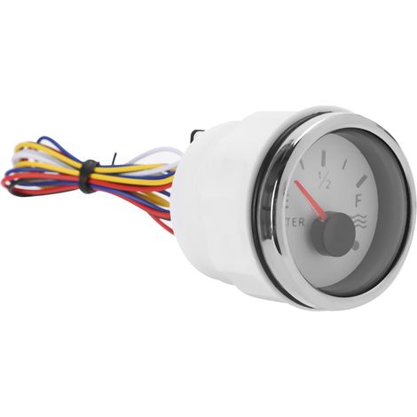 52-mm-Wasserstandsanzeiger (intelligenter Alarm) für Wohnmobile, Boote und Yachten, europäischer Standard, 0-190 Ω Sensor, weiß. (1/5)