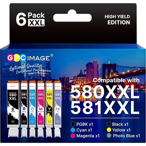 580 581 XXL Cartouche Compatible pour Canon CLI 581 PGI 580 XXL (1/5)