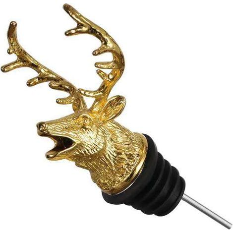 Aerator Vin Rouge - Bec Verseur Tête De Cerf En Alliage De Zinc - Stopper Pour Bouteille De Vin - 1 Pièce (1/5)