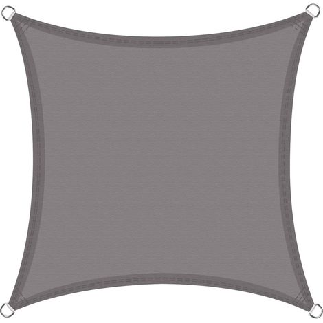 Voile d'ombrage 2x2m Imperméable Carré, Gris Anthracite (1/5)