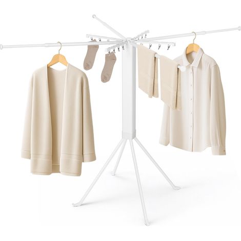 Etendoir Linge Interieur avec Pinces à Linge, Séchoir à Linge Pliant (1/5)