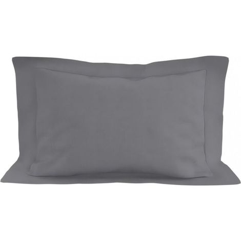 Taie d\oreiller en coton 57 fils 50x70 cm  gris, par  50 x 70 cm gris