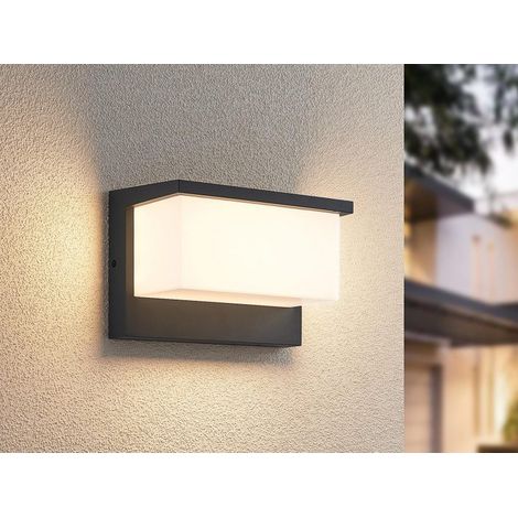 LED Außenwandleuchte NESTOS in Anthrazit & Weiß, Breite 23cm (1/5)