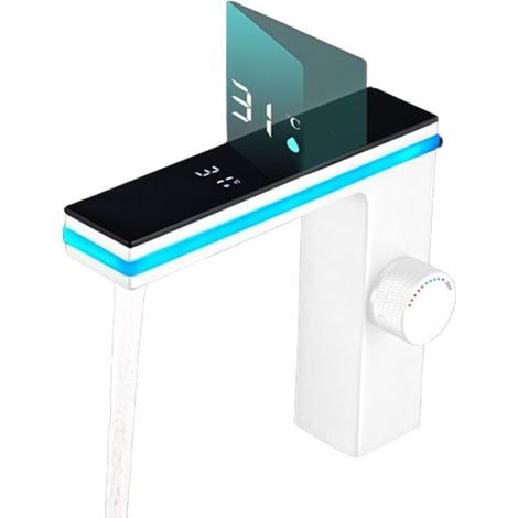Intelligente LED-Waschtischarmatur – Digitale Temperaturanzeige, Wasserkraft, Waschtischarmatur (1/4)