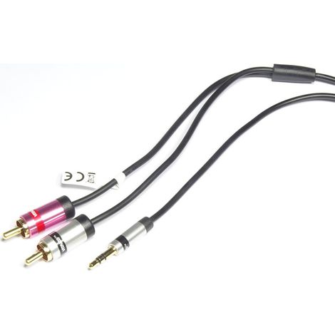 3,5-mm-Klinkenstecker auf 2-Klinken-Cinch-Kabel (JKR53), 2,0 m