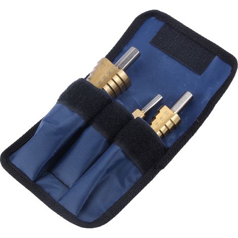 Set mit 3 HSS-Stufenbohrern, Kegelbohrer zum Bohren, mit blauer Aufbewahrungstasche (1/5)