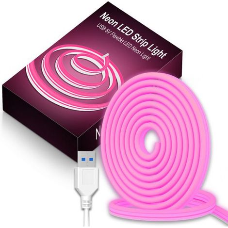 Bande Lumineuse LED - 5 V - Flexible - En Silicone - Rouge - 2 M (1/5)
