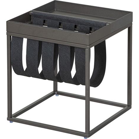 Table d'Appoint Design "Porte-Magazine" 40cm Gris (1/5)