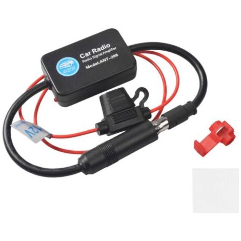 Applicable Amplificateur de Signal D'autoradio 12V, Amplificateur de Signal Radio AM/FM, Amplificateur d'antenne d'autoradio Car Antenna Amplificateur pour Audio Stéréo Digital Car Radio (1/5)
