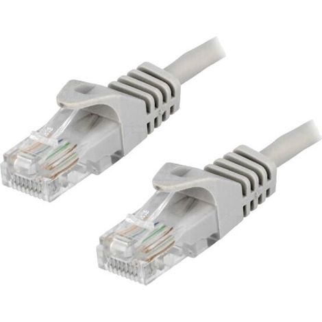 Cable reseau RJ45 male U-UTP Cat.5e gris - 2m