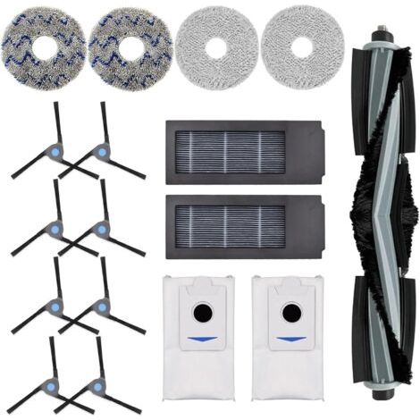 Accessori per ricambi aspirapolvere Ecovacs Deebot X2, X2 Omni, X2 Pro, DEX86, 1 spazzola principale, 8 spazzole laterali, 4 panni per la pulizia, 2 filtri, 2 sacchetti per la polvere (1/4)