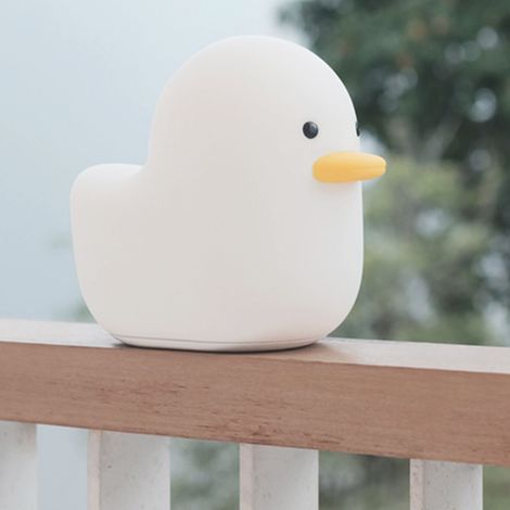 Kreative Silikon-Enten-Nachtlampe für Kinder, smarte LED-Bettlampe, ideales Geschenk (1/5)