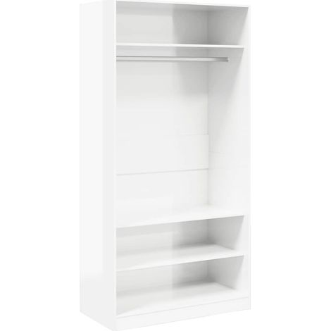 Maison Exclusive - Armadio Bianco Lucido 100x50x200 cm in Legno Multistrato