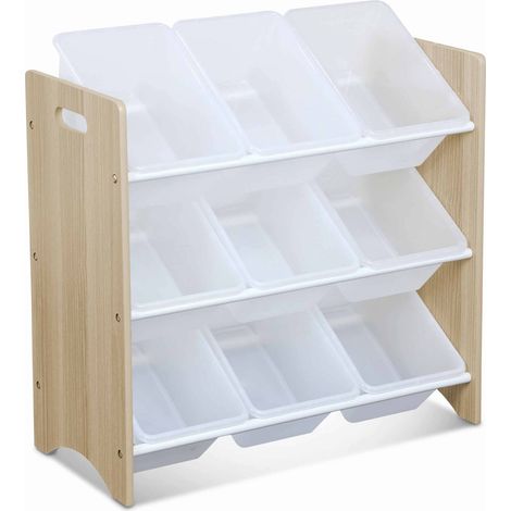 Children's toy storage unit with 9 baskets, Tobias, Natural, 64x29.5x60 cm (1/5)