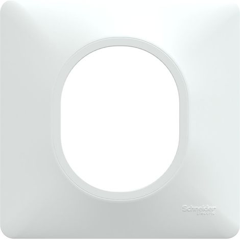 Schneider S320702 Ovalis - Placca di finitura - 1 posto Bianco