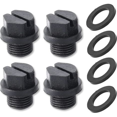 4er-Pack Ablassstopfen mit O-Ringen, Pumpenstopfen, Poolfilter, Ersatz-Ablassstopfen SPX1700FG für Hayward-Pumpen (1/3)