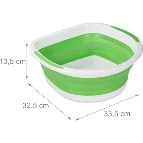 Colino pieghevole versatile cucina dimensioni 13,5 x 33,5 x 32,5 cm con manici antiscivolo in plastica verde 130013462