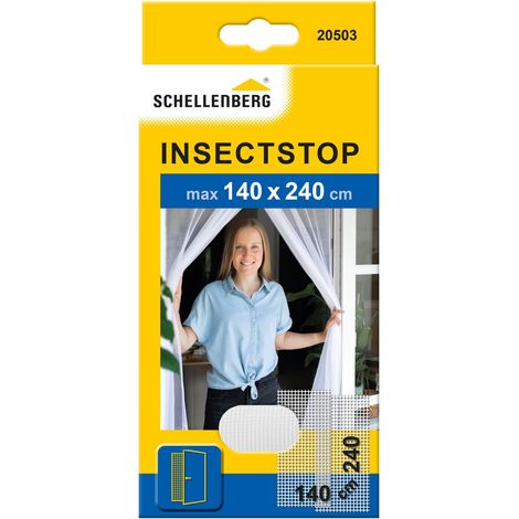 Schellenberg Fliegengitter-Vorhang für Türen, 140 x 240 cm, Polyester, waschbar, Klebebefestigung (1/3)