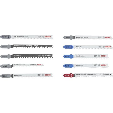 Bosch Accessories 2607012073 Set de lames de scie sauteuse Multi Matériau, 10 pièces 1 pc(s) (1/2)