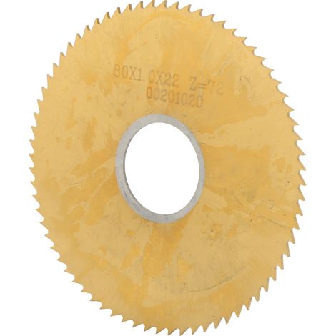 Disque de coupe circulaire à denture fine en acier rapide revêtu de titane, 80 x 1 mm (1/5)