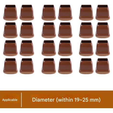 Un ensemble de 24 protège-pieds de chaise en feutre, fabriqués en silicone, pour protéger les pieds de chaise et les sols des rayures. (1/5)