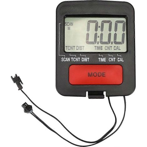 Écran LCD de remplacement pour compteur de vitesse de rameur, compatible avec les appareils de fitness et les steppers. Fonctionne avec le temps de marche. (1/5)