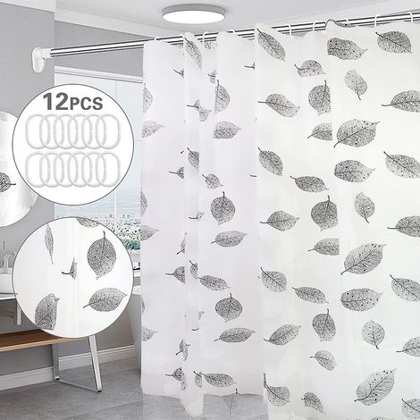 Rideau de douche lavable en machine en polyester antibactérien (1/5)