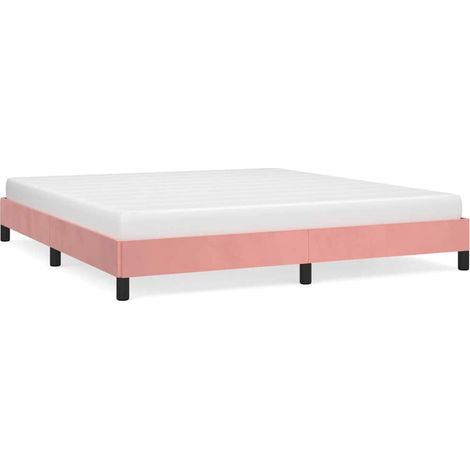 Maison Exclusive - Bettgestell Rosa 180x200 cm Samt (1/5)