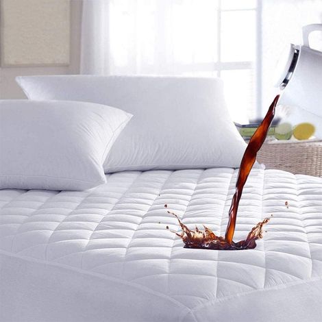 Famille Parure de lit matelassé Protège-matelas imperméable, très profond, lit simple (90 × 190 cm) (1/5)