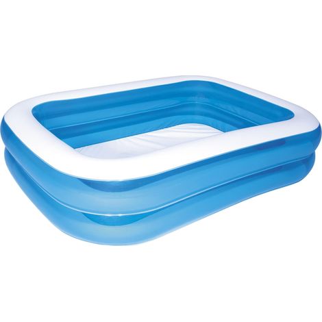 Bestway - Piscina gonfiabile blu rettangolare deluxe, 211 x 132 x 46 cm (1/2)