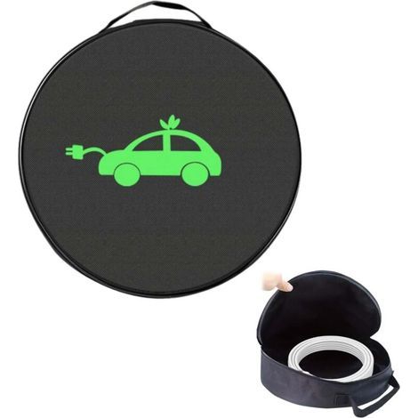 Borsa porta cavi nera, impermeabile, compatibile con tutte le prolunghe, nera (1/4)