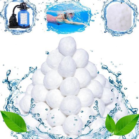 Balles filtrantes pour piscine 700 g, pour systèmes de filtration à sable, peut remplacer 25 kg de sable filtrant, pour filtre à sable, piscine, robot (1/5)