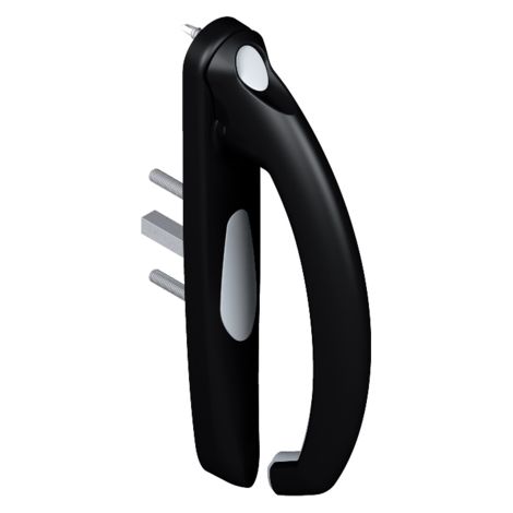 Griff 20° innen 5531-1 Schwarz CROSSED DS – Lauftiefe links in der Mitte 38 bis 52 mm – DS5531-G013