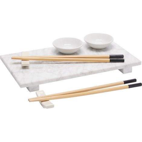Sushi-Servierset ORIA für 2 Personen, 9-teilig, Marmorplatte (1/3)