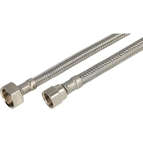 Flexible inox DN8 500 mm écrou 3/8'' x écrou 1/2''