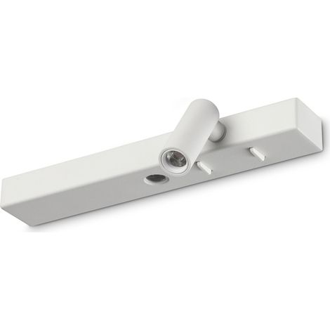 Ideal Lux Applique moderna Bonne Nuit 2 luci LED integrato bianco metallo