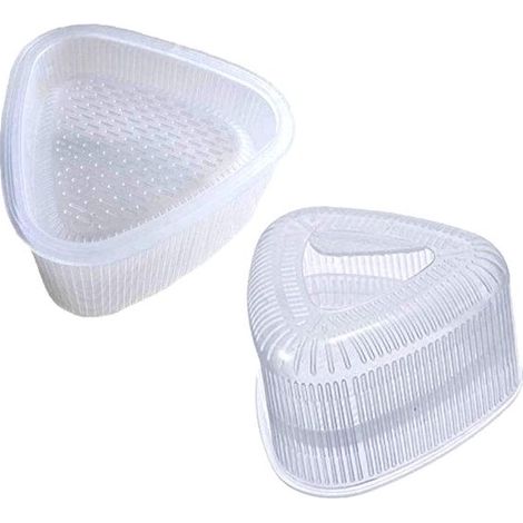 Molde triangular para sushi, herramienta para bricolaje, blanco, 2 piezas (1/5)