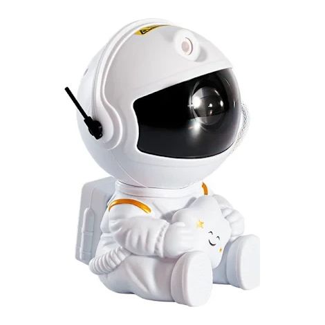 Projecteur d'étoiles, veilleuse galaxie - Lampe projecteur astronaute, plafonnier nébuleuse ciel étoilé avec télécommande, modèle avec support d'étoile (blanc) (1/2)
