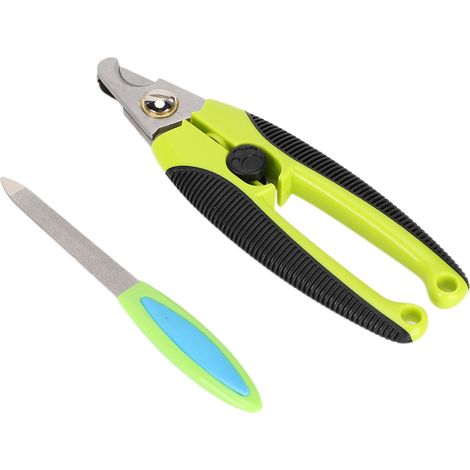 Coupe-ongles pour animaux de compagnie, ciseaux, lame de meulage, kit de coupe avec poignée antidérapante pour chats et chiens (K109 Poignée ondulée) (1/5)