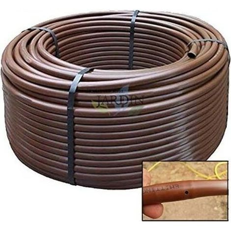 Suinga – Tuyau d'arrosage goutte à goutte 16mm – Bobine 100 mètres – Goutteurs 2,1 l/h tous les 33 cm – Pression 1 à 2,5 bars