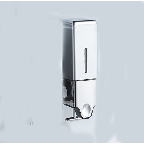 Manueller, wandmontierter Seifenspender für Zuhause, Badezimmer, Küche, Hotels, Restaurants (500 ml, Grau) (1/5)