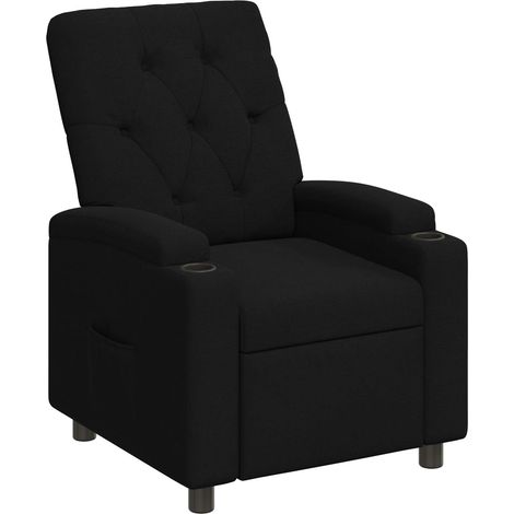 Fauteuil inclinable Noir 75 x 95 x 101 cm Tissu vidaXL (1/5)