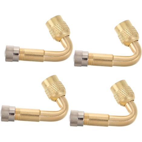 4 pièces Rallonge de Valve Pneu Voiture Tiges Extension Robustes pour Gonflage Facile Compatibles Voitures Motos Vélos et Remorques (1/5)