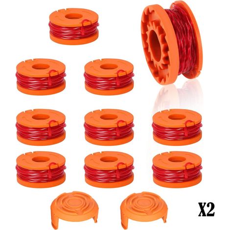 Ersatzspule für WORX WA0010/WA6531 Rasenmäher, kompatibel mit Worx WA0010, Netzstecker für automatisches Unkrautentfernungskabel, Kabel für Akku-Rasenmäher, Packung (1/4)