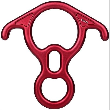 Attrezzatura da equitazione Dispositivo di discesa in corda doppia in alluminio da 50 kN Discensore a otto per attività ricreative all'aperto 1 pezzo Oi-FRIS (1/5)