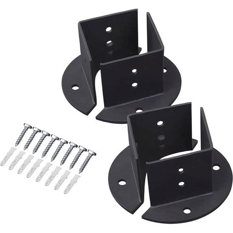 Base de Poteau Réglable Acier 25cm pour robuste Base de Poteau(4pcs) Acier , réglage hauteur pour précis, anti-, 25.2cm haut, pour idéal terrasse bois (1/5)