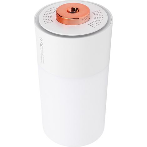 Humidificateur coloré 300 ml, grande capacité, silencieux, brume fraîche, petit format, blanc, idéal pour les voyages, la voiture, le bureau et la maison. (1/5)