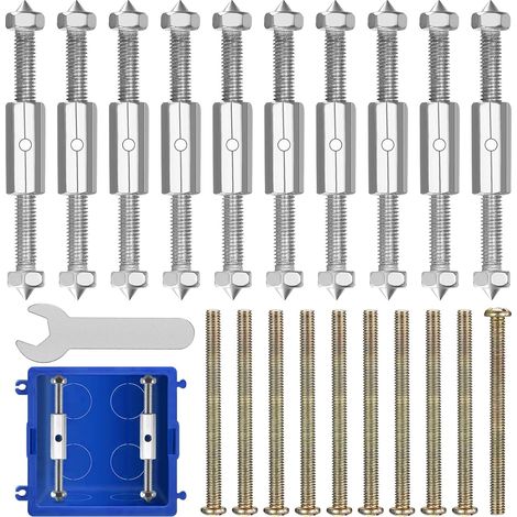 Kit de Réparation de Boîte avec Supports de Barre, Lot de 10 Vis de Raccordement, Support de Barre de Boîte de Répartiteur de Réparation (1/5)