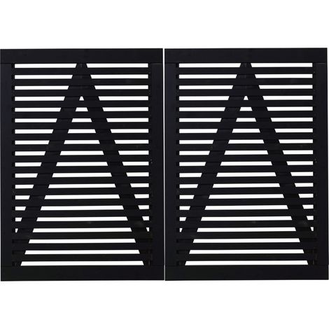 Tokyo Doppeltor - 200 x 140 cm - schwarz Holzzäune